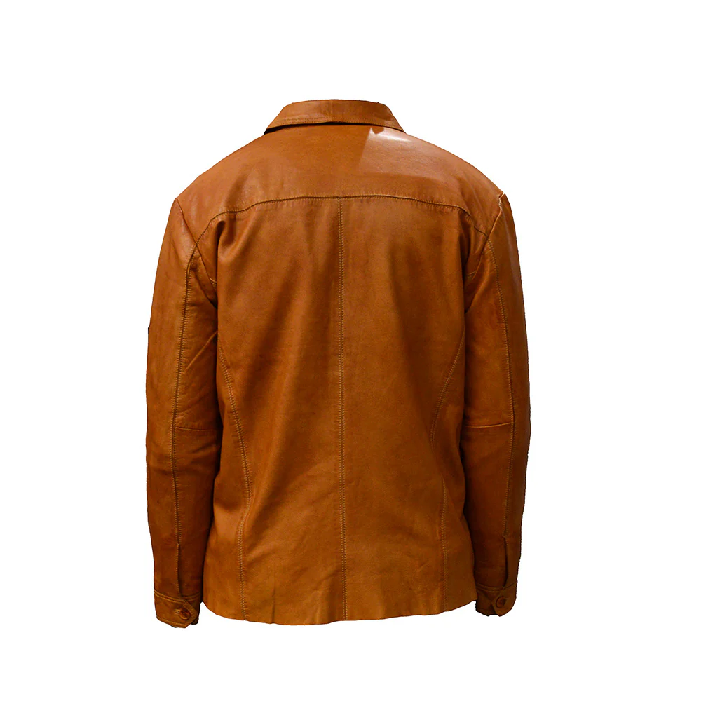 MISSANI Lamb Skin Leather Shirt Jackets 339330 - Image 10