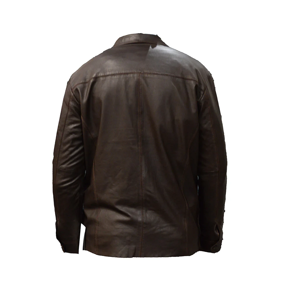 MISSANI Lamb Skin Leather Shirt Jackets 339330 - Image 13