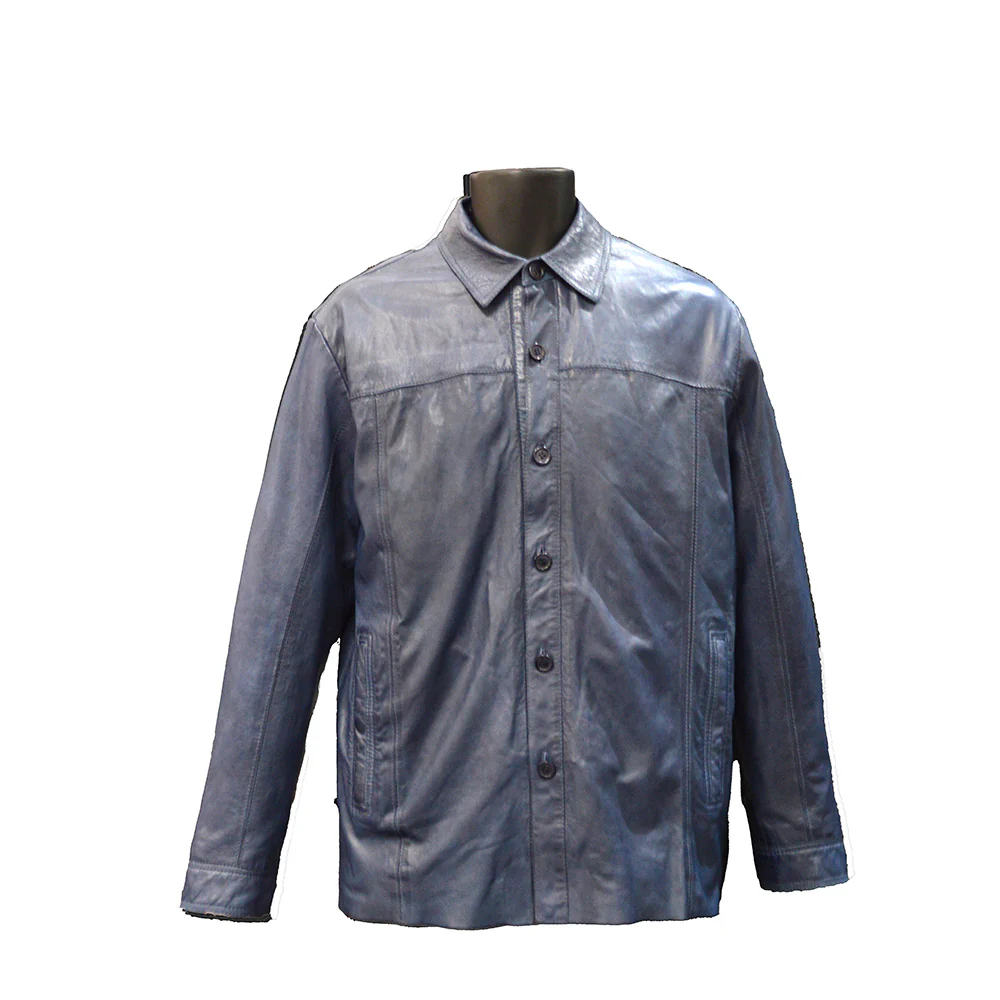 MISSANI Lamb Skin Leather Shirt Jackets 339330 - Image 5