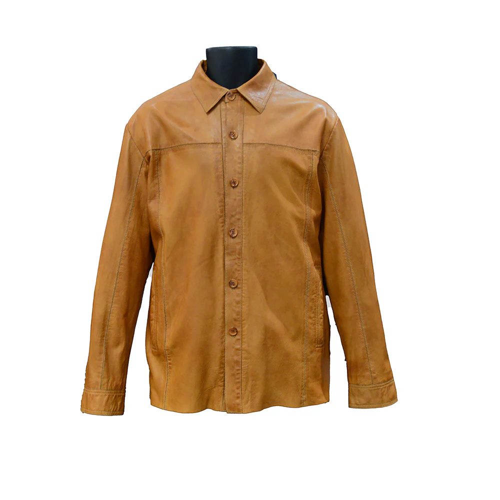 MISSANI Lamb Skin Leather Shirt Jackets 339330 - Image 6