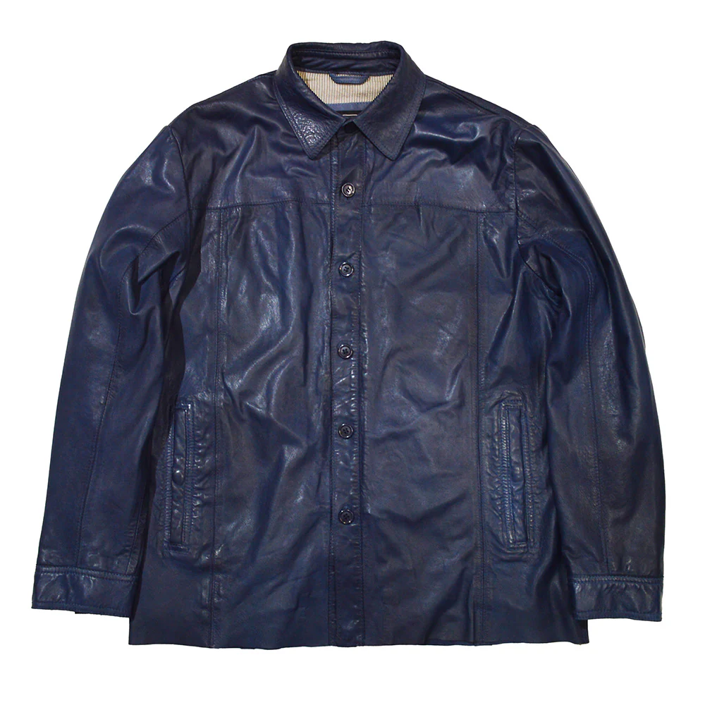 MISSANI Lamb Skin Leather Shirt Jackets 339330 - Image 9