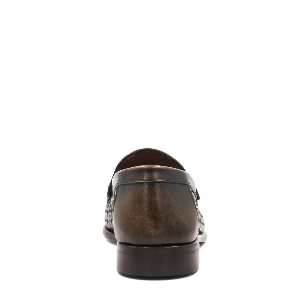 Bruno Magli Tonio Brown Woven Loafer - Image 10