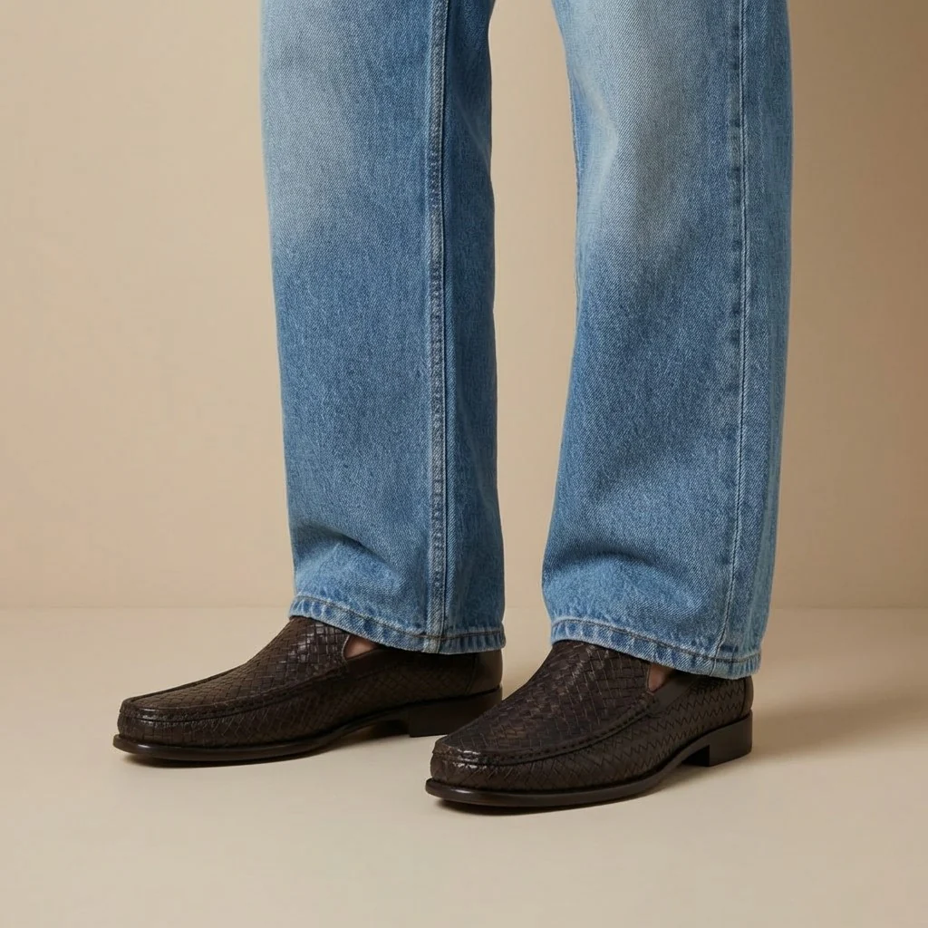 Bruno Magli Tonio Brown Woven Loafer - Image 2