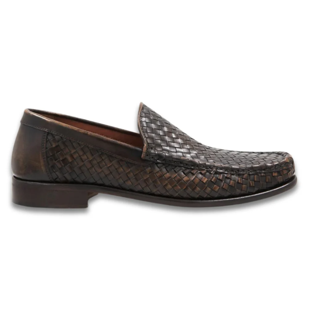 Bruno Magli Tonio Brown Woven Loafer - Image 4