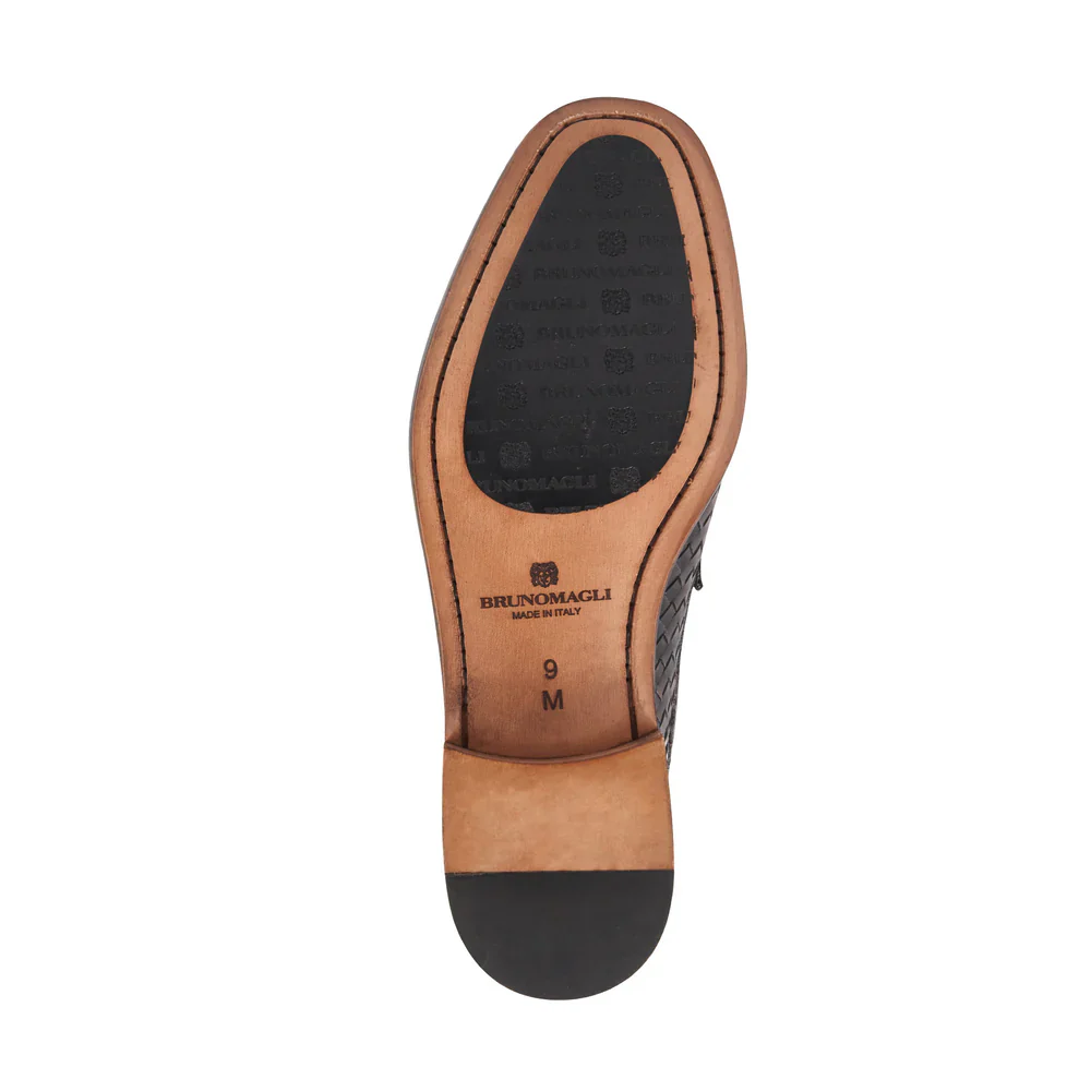 Bruno Magli Tonio Brown Woven Loafer - Image 9