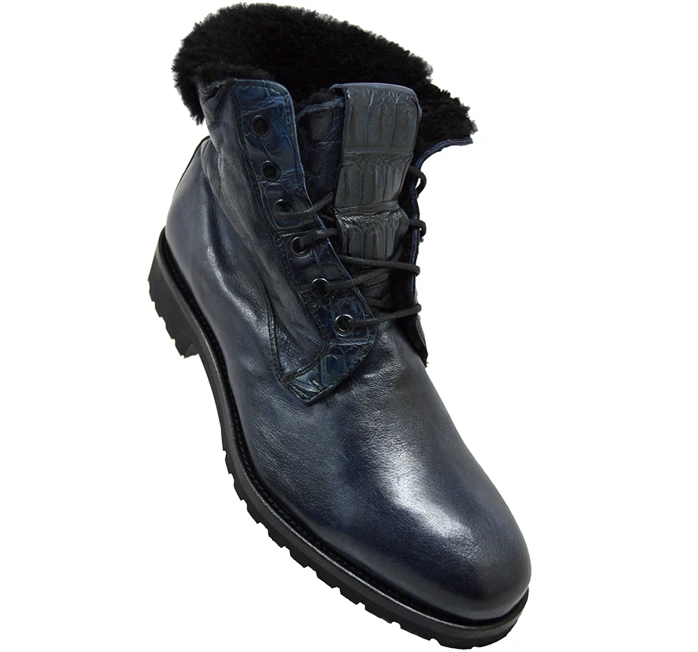 Calzoleria Toscana 4060 Leather & Shearling Boot - Image 11