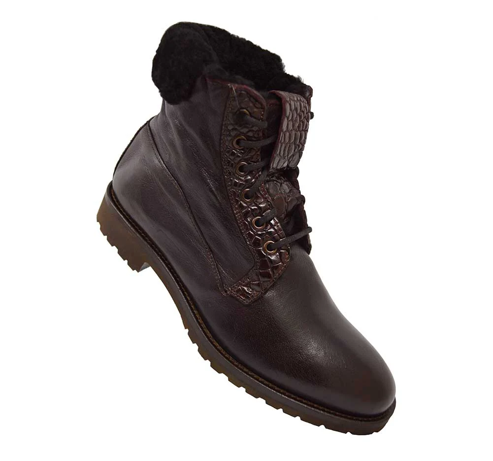 Calzoleria Toscana 4060 Leather & Shearling Boot - Image 21