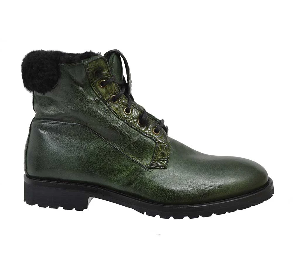 Calzoleria Toscana 4060 Leather & Shearling Boot - Image 27