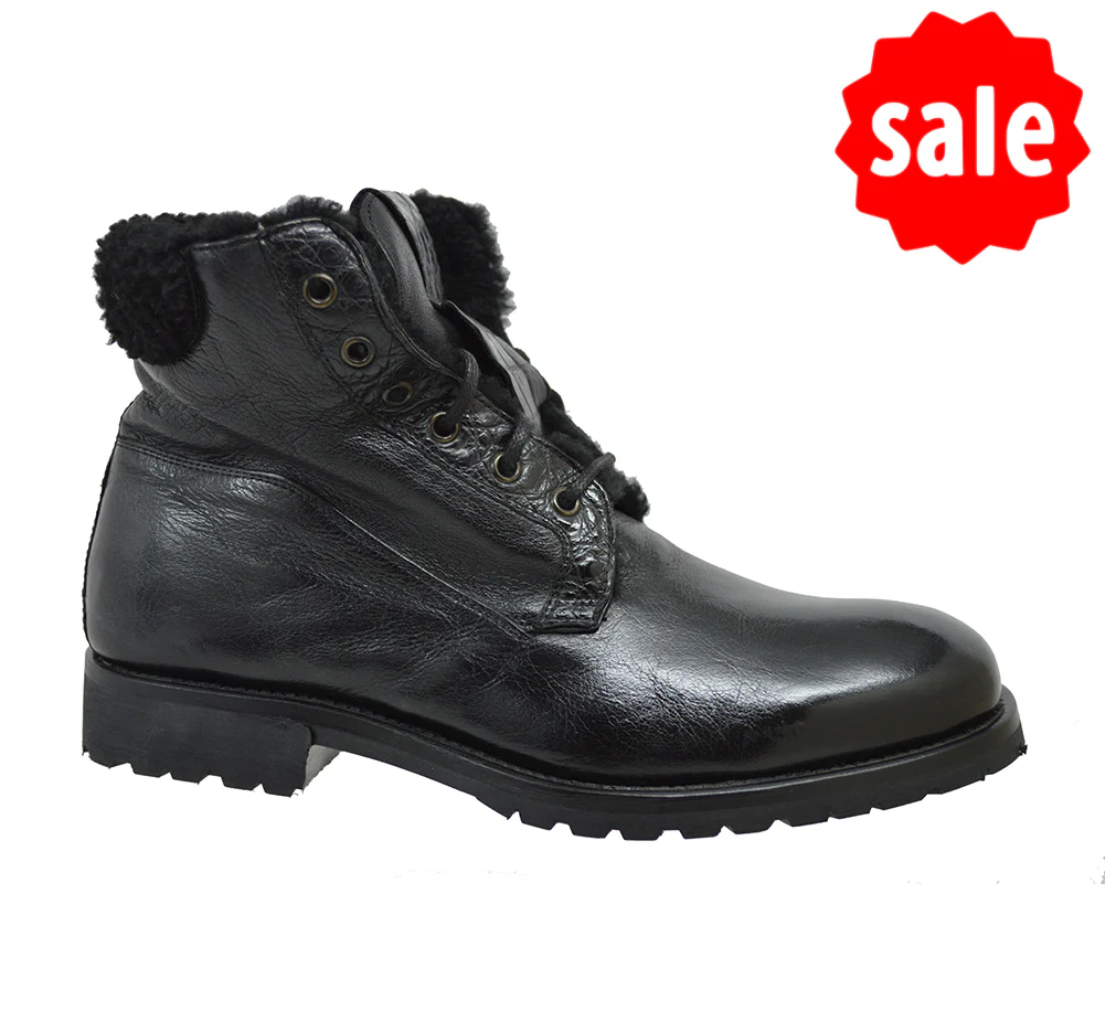 Calzoleria Toscana 4060 Leather & Shearling Boot - Image 28