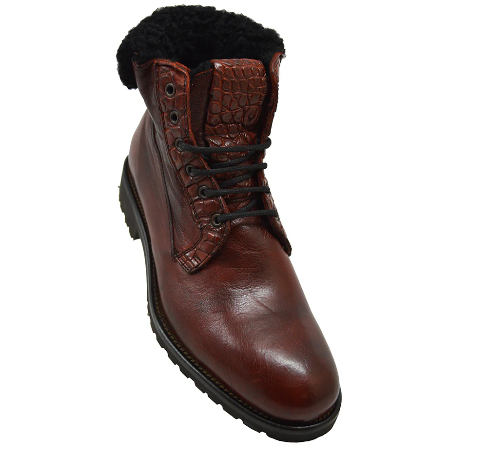 Calzoleria Toscana 4060 Leather & Shearling Boot - Image 4