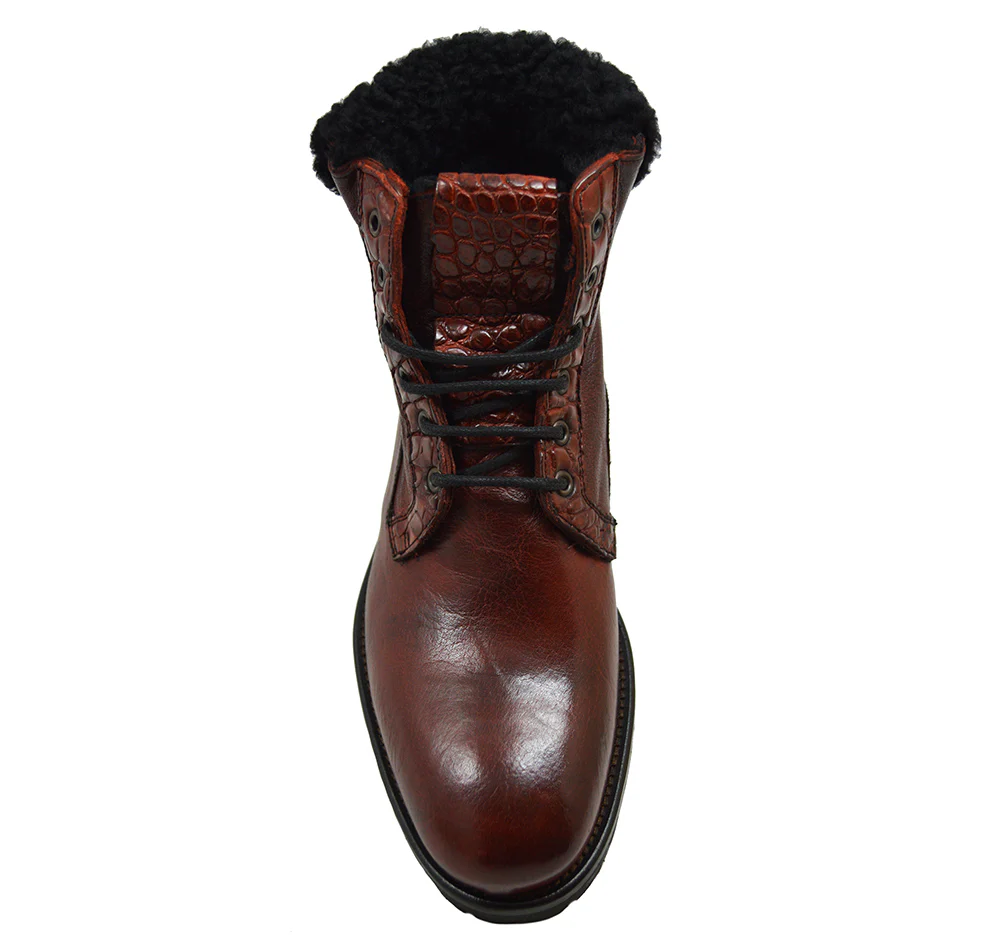 Calzoleria Toscana 4060 Leather & Shearling Boot - Image 7