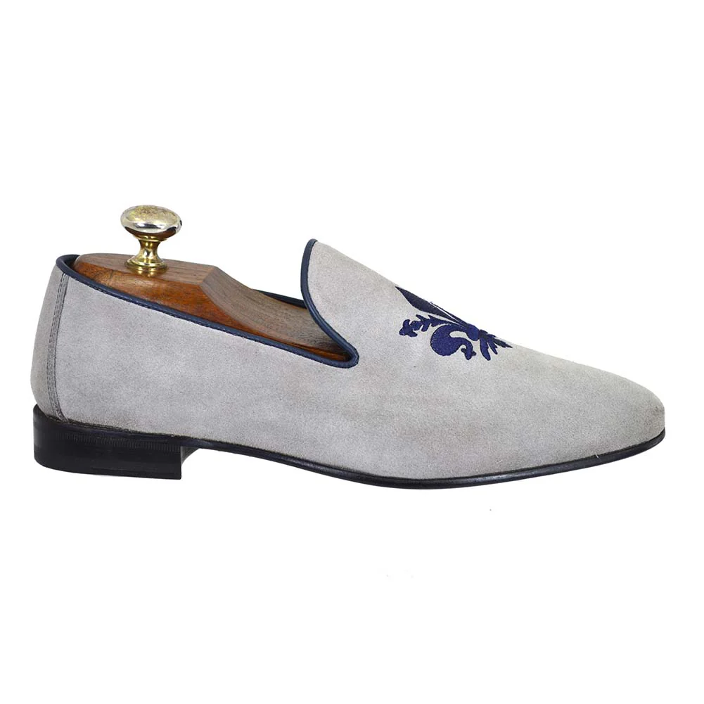 Calzoleria Toscana 4983 Suede Crest Slip On Loafer - Image 4