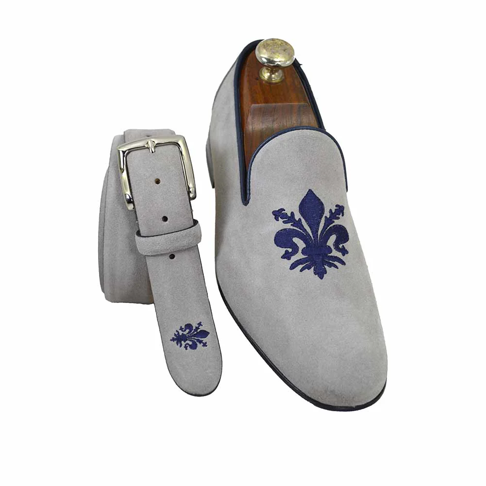 Calzoleria Toscana 4983 Suede Crest Slip On Loafer - Image 5