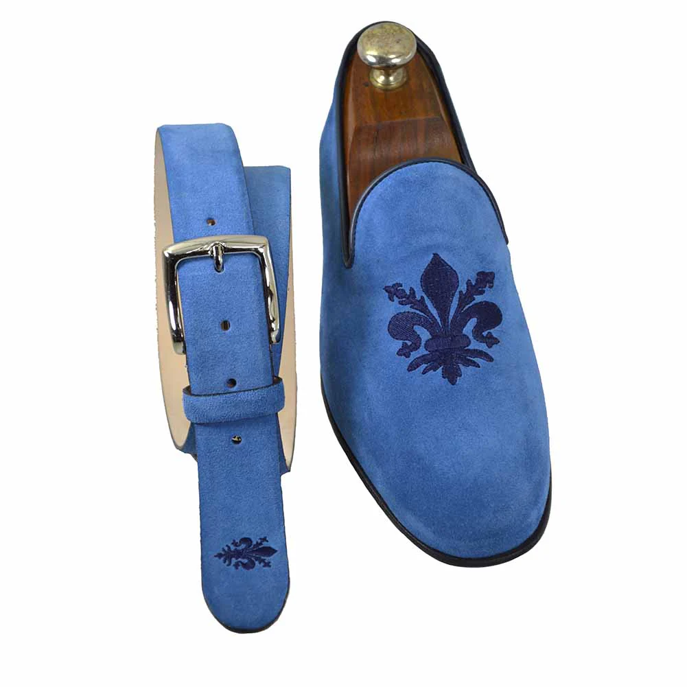 Calzoleria Toscana 4983 Suede Crest Slip On Loafer - Image 7