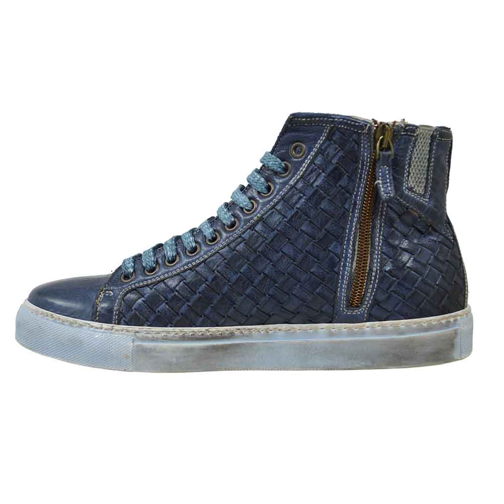 Calzoleria Toscana 9685 Cognac Woven Sneaker - Image 7