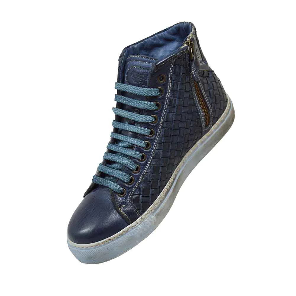 Calzoleria Toscana 9685 Cognac Woven Sneaker - Image 9