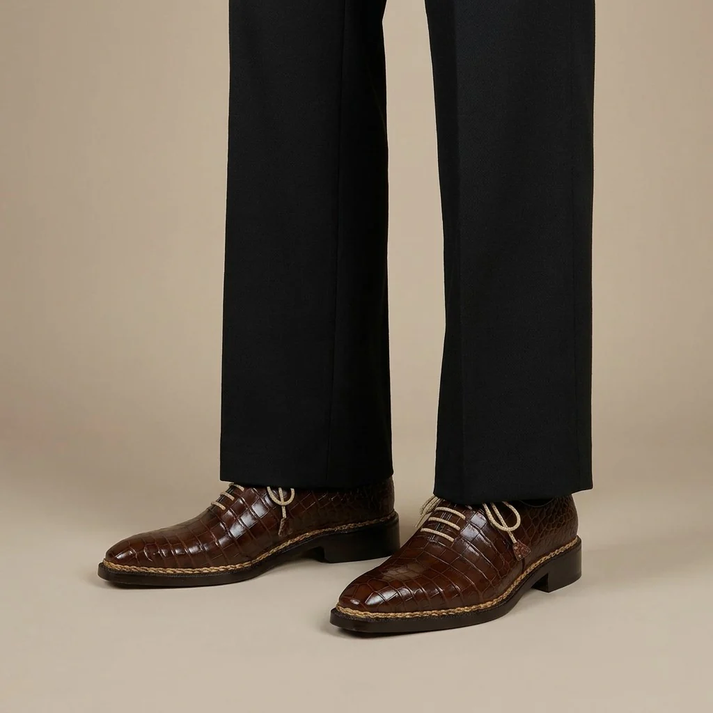 Caporicci 1400 Baby Alligator Lace Up - Image 4