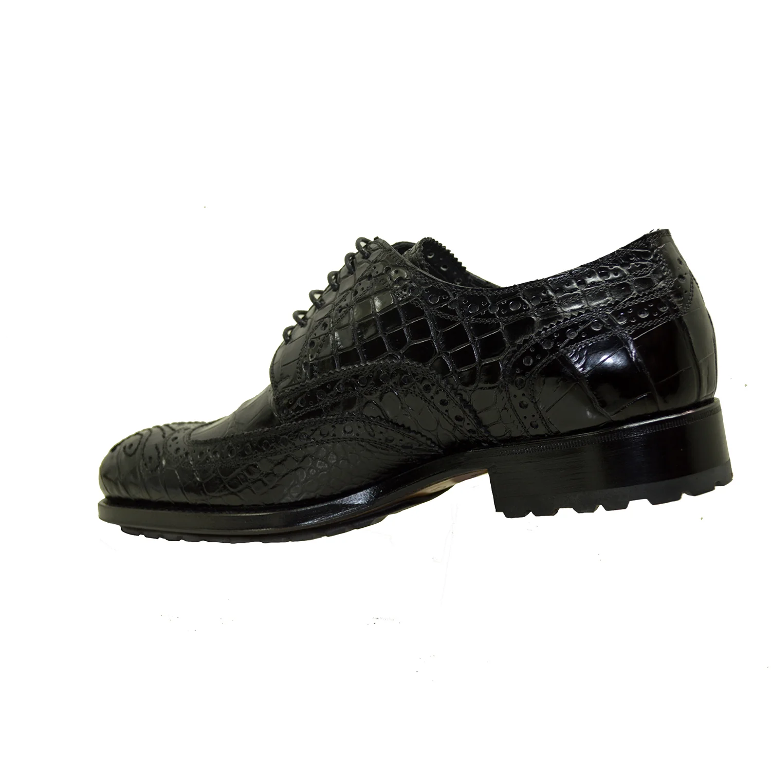 Caporicci 3318 Baby Alligator Wing Tip Lace Up - Image 10