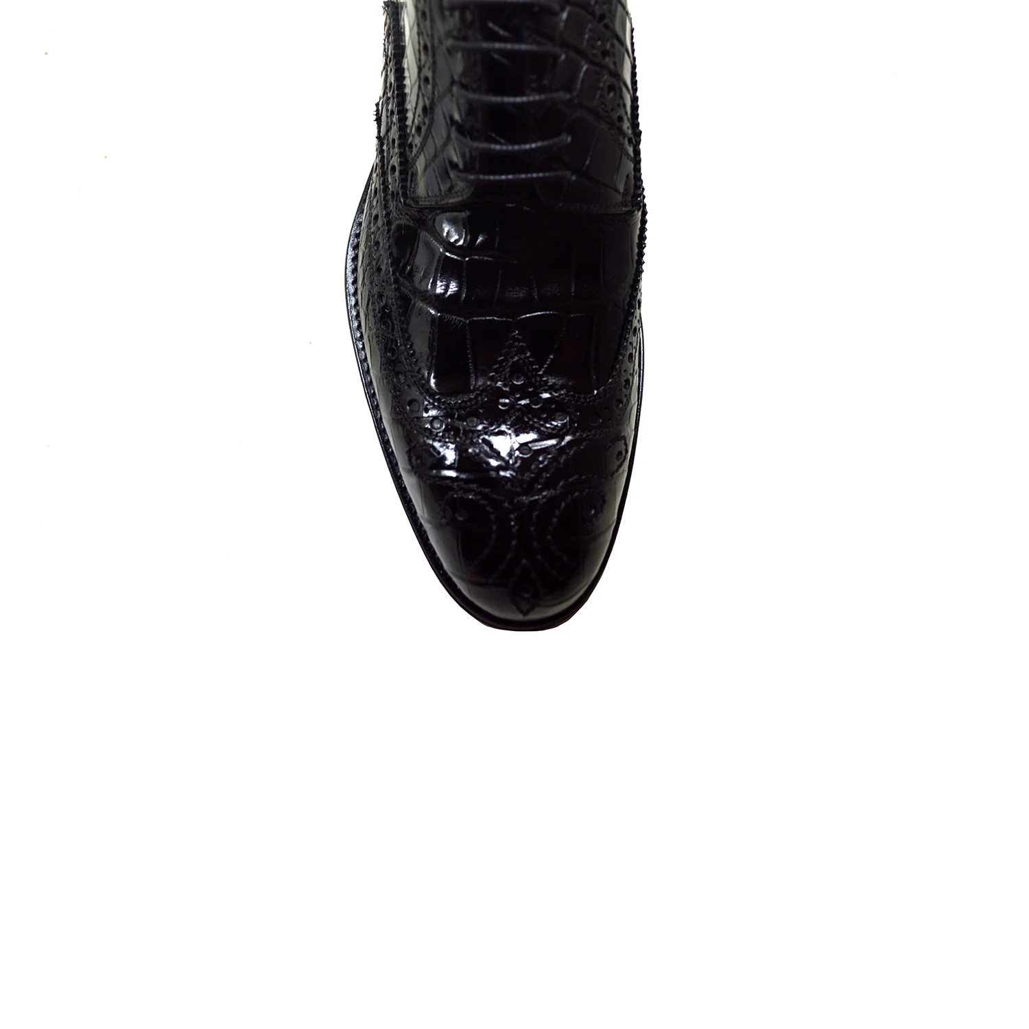 Caporicci 3318 Baby Alligator Wing Tip Lace Up - Image 8