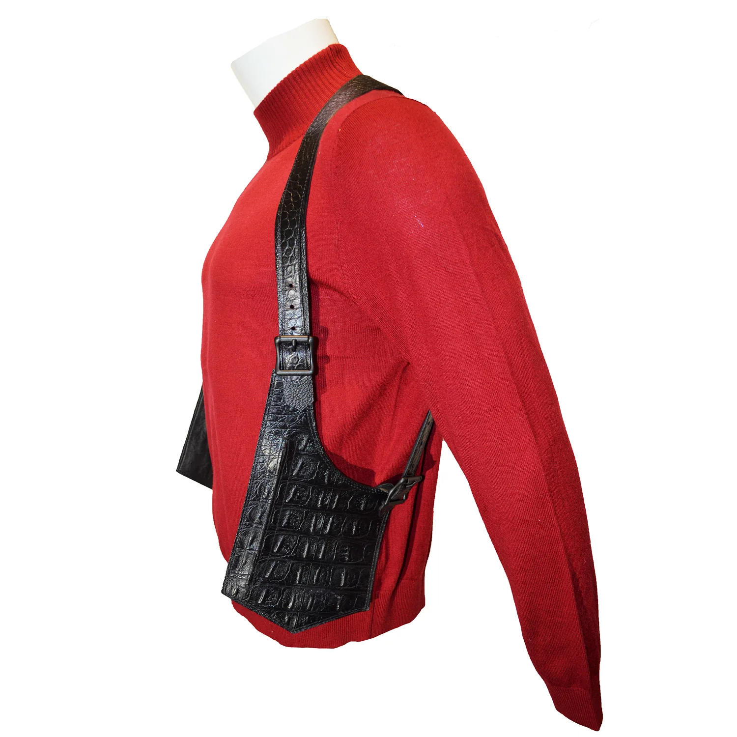 Cellini Uomo Hornback Embossed Crcodile Wallet Holster - Image 2