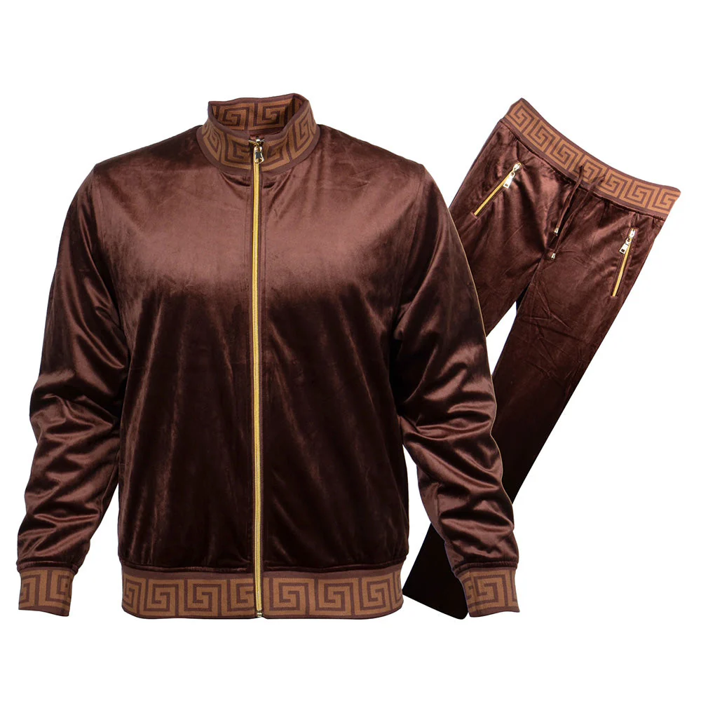 Prestige Brown Tiger Design Jogger Set 270 - Image 3
