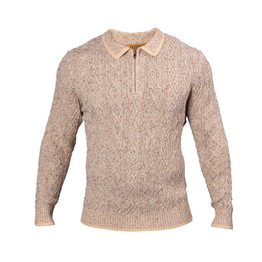 Prestige Long Sleeve Sweater Knit Zip Polo 290 - Image 2