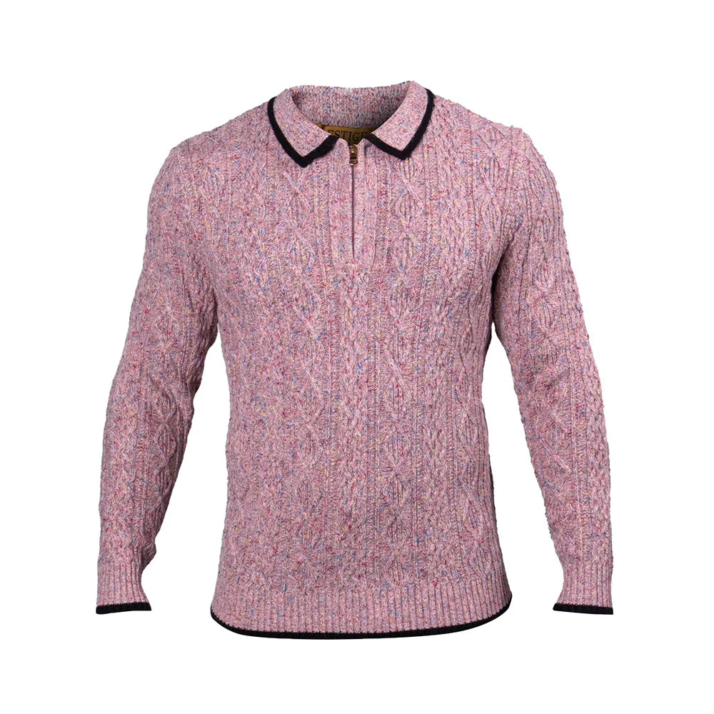 Prestige Long Sleeve Sweater Knit Zip Polo 290 - Image 3