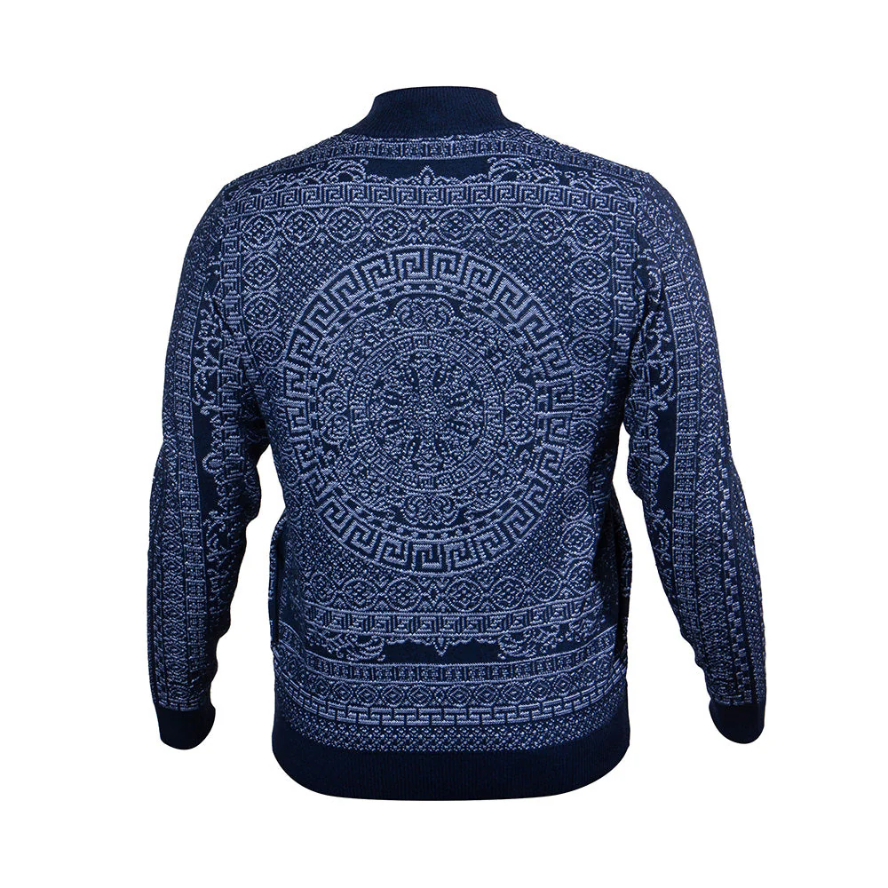Prestige Long Sleeve Sweater Mock Neck Zip 556 - Image 2