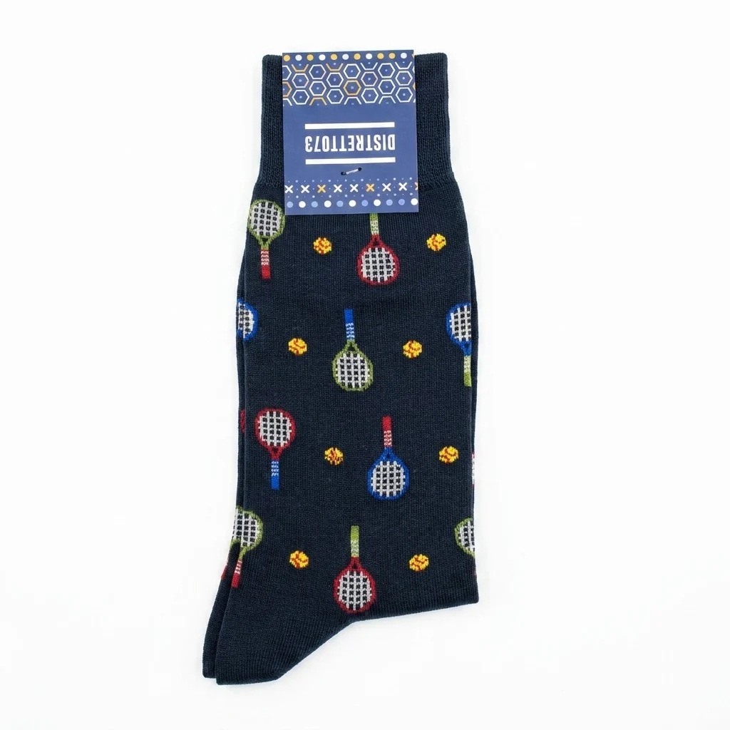 Distretto73 Men's Filoscozia Cotton Tennis Rocket Crew Socks - Image 3