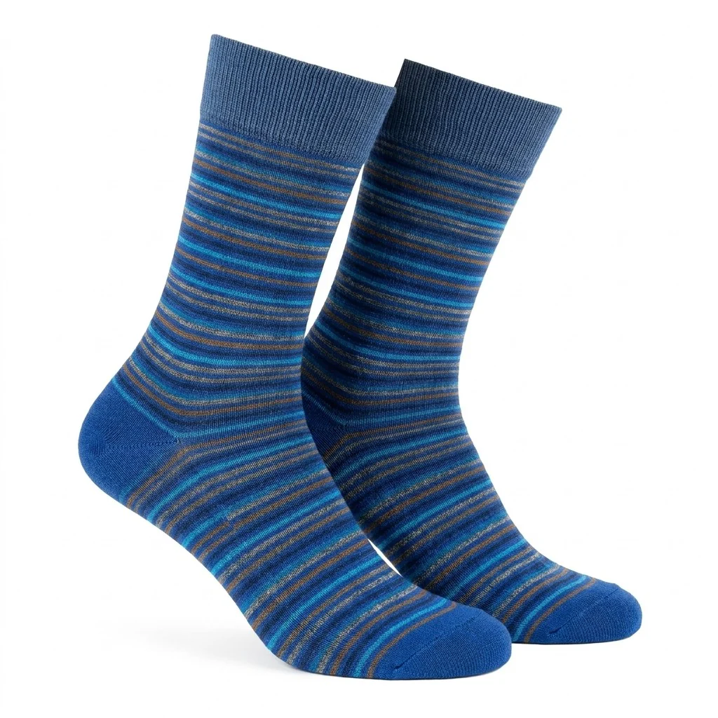 Distretto73 Men's Filoscozia Cotton Striped Crew Socks - Image 15