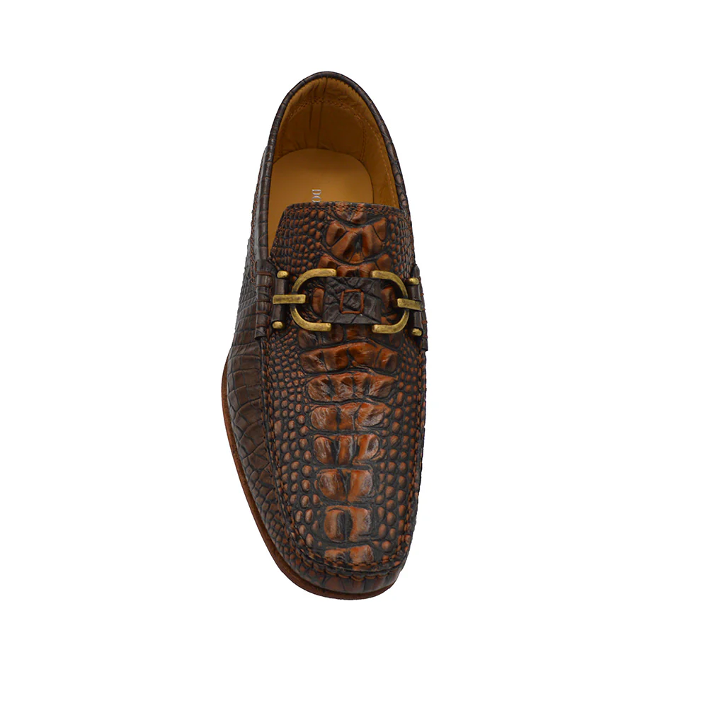 Donald Pliner DACIO Embossed Crocodile Leather Slip On Shoes - Image 3
