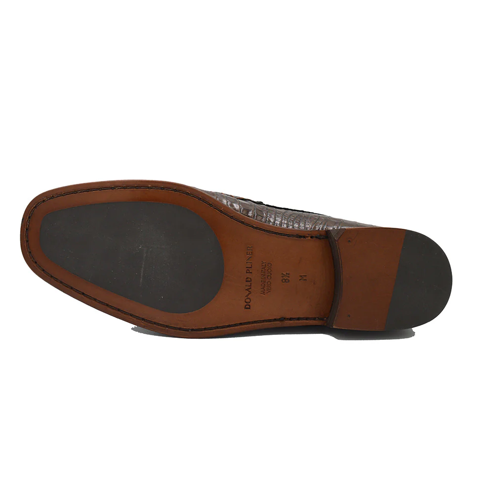 Donald Pliner DACIO Embossed Crocodile Leather Slip On Shoes - Image 4