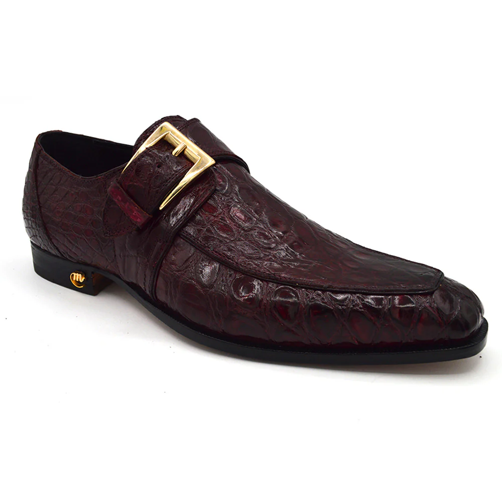 Mauri 1172 Burgundy Alligator Monk Strap - Image 7