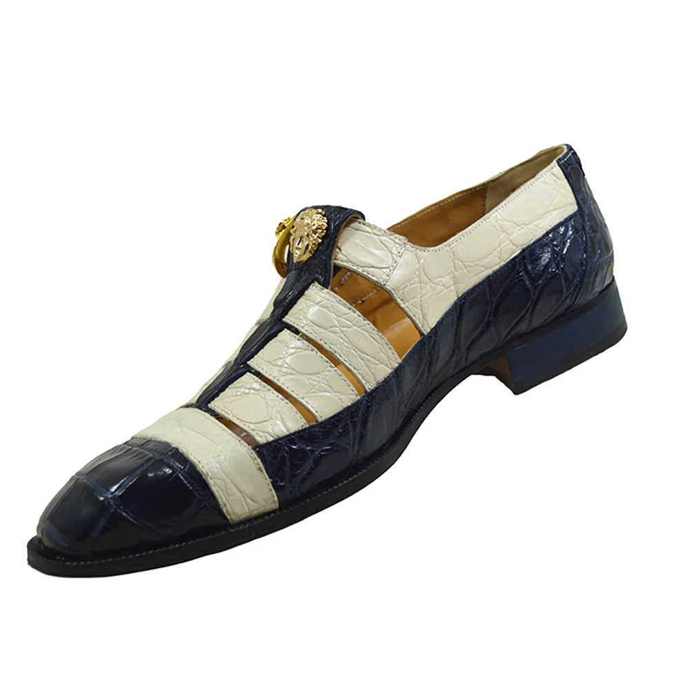 Mauri 3082 Two-Color Alligator Sandal Shoes - Image 10