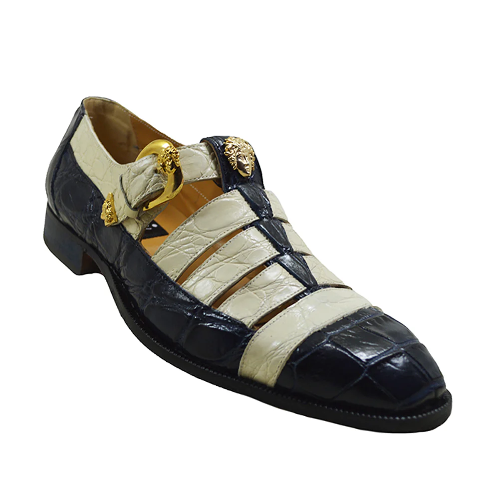 Mauri 3082 Two-Color Alligator Sandal Shoes - Image 9
