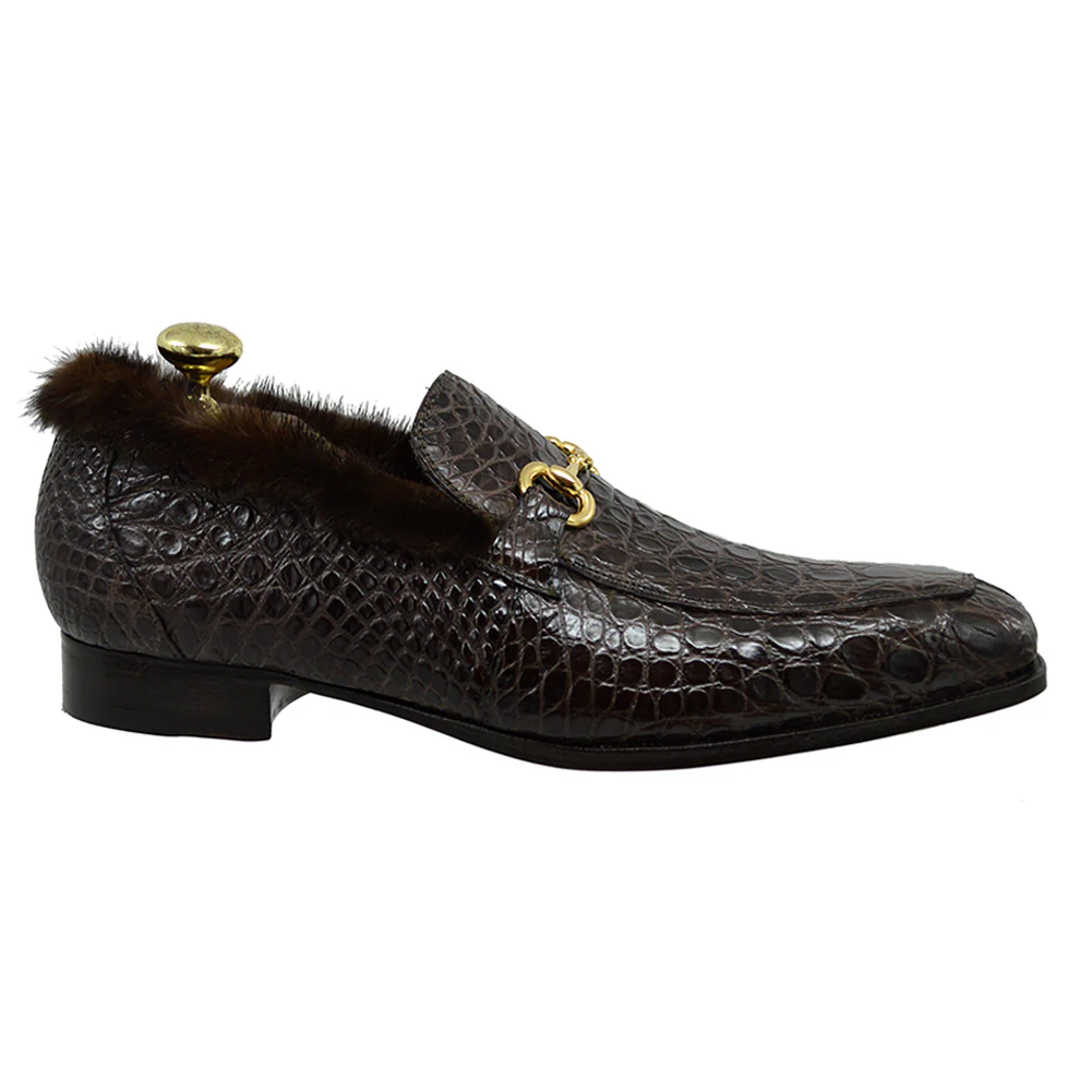 Mauri 4615/4 Crocodile & Mink Loafer - Image 12