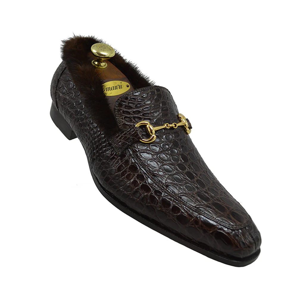 Mauri 4615/4 Crocodile & Mink Loafer - Image 3