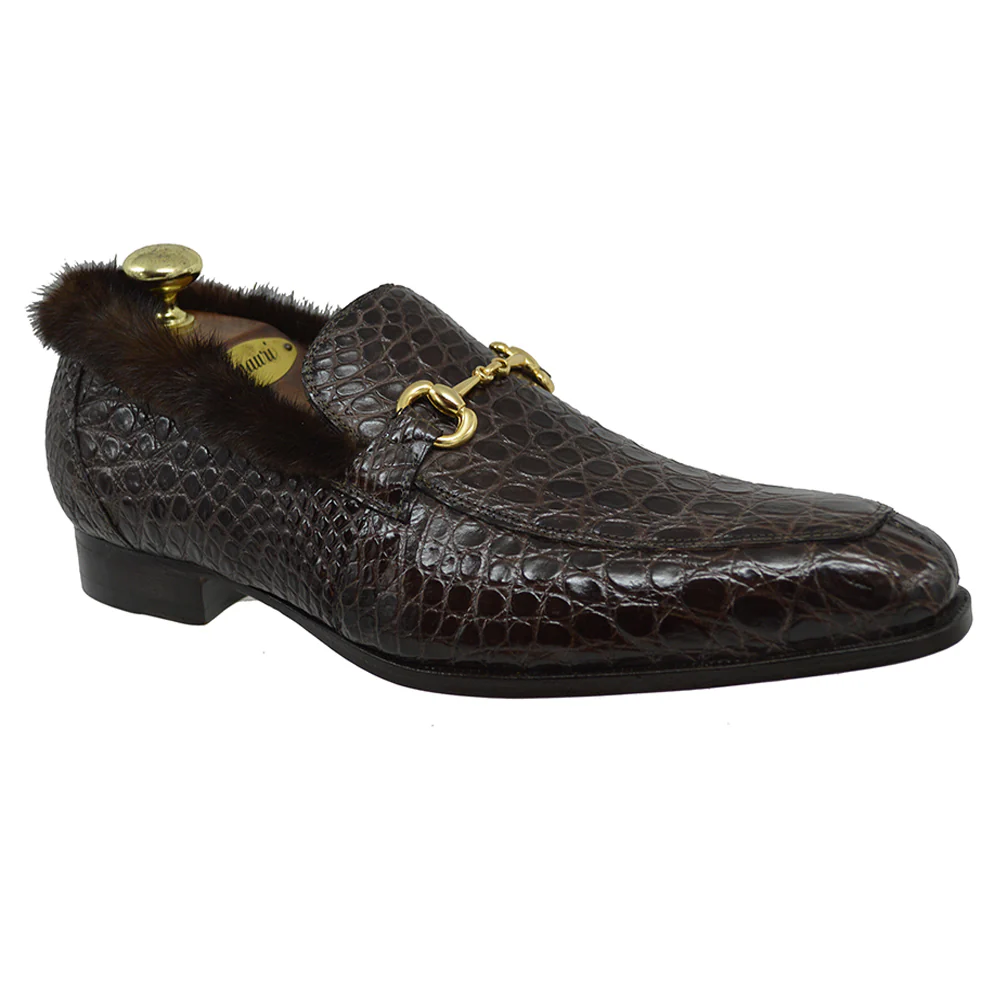 Mauri 4615/4 Crocodile & Mink Loafer - Image 7