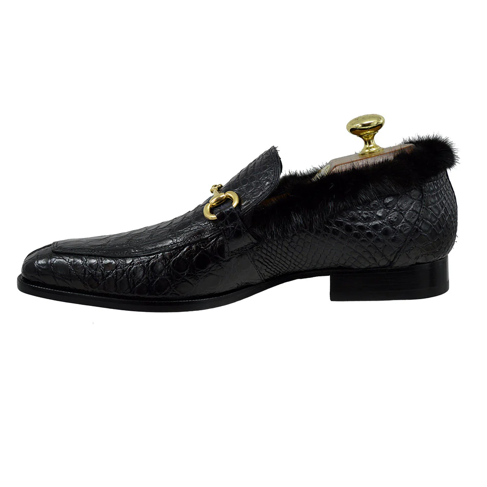 Mauri 4615/4 Crocodile & Mink Loafer - Image 9