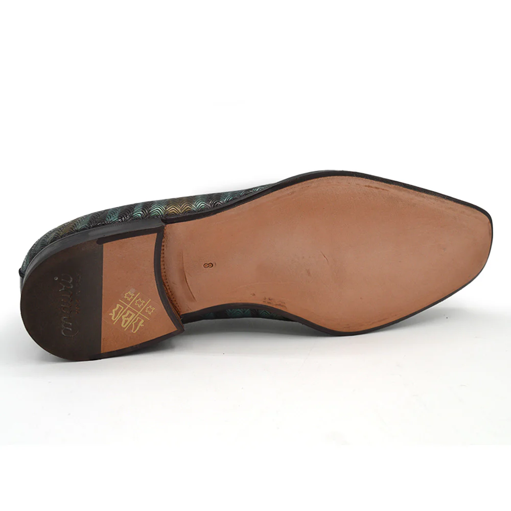 Mauri 4709 Multi Green Fabric Loafer - Image 3