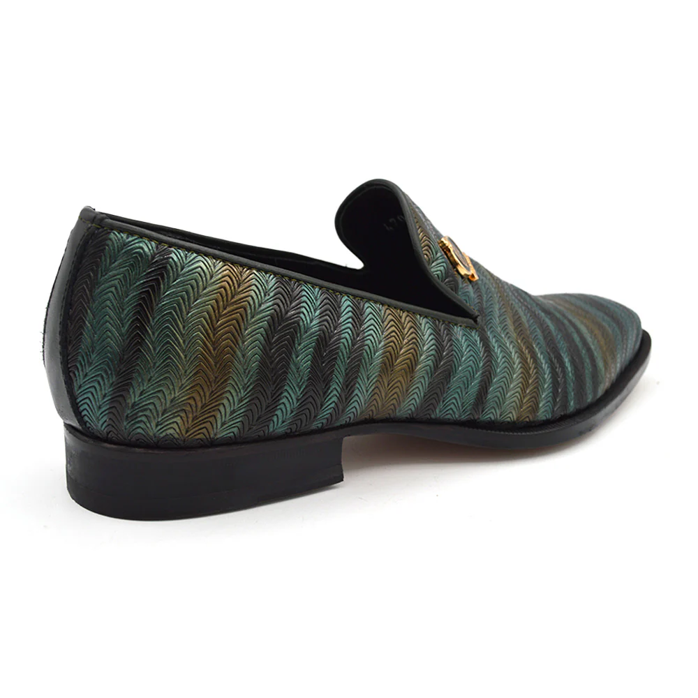 Mauri 4709 Multi Green Fabric Loafer - Image 4