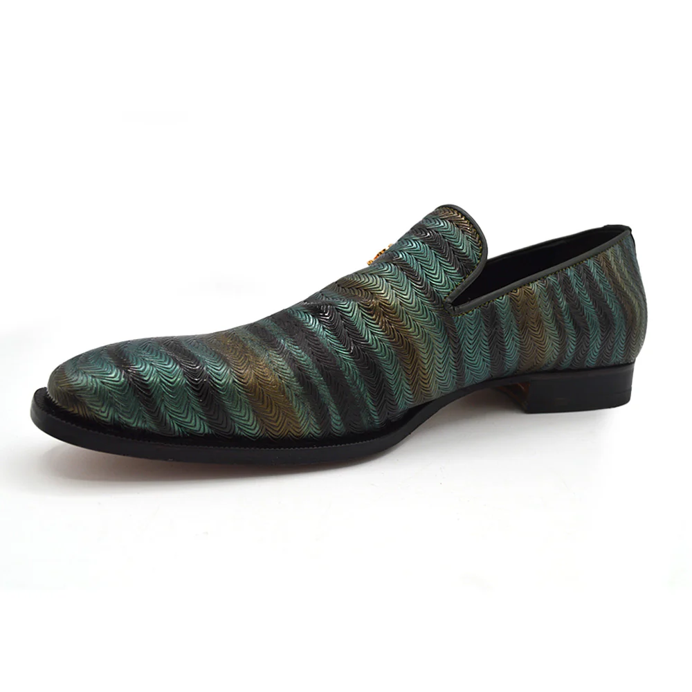 Mauri 4709 Multi Green Fabric Loafer - Image 5