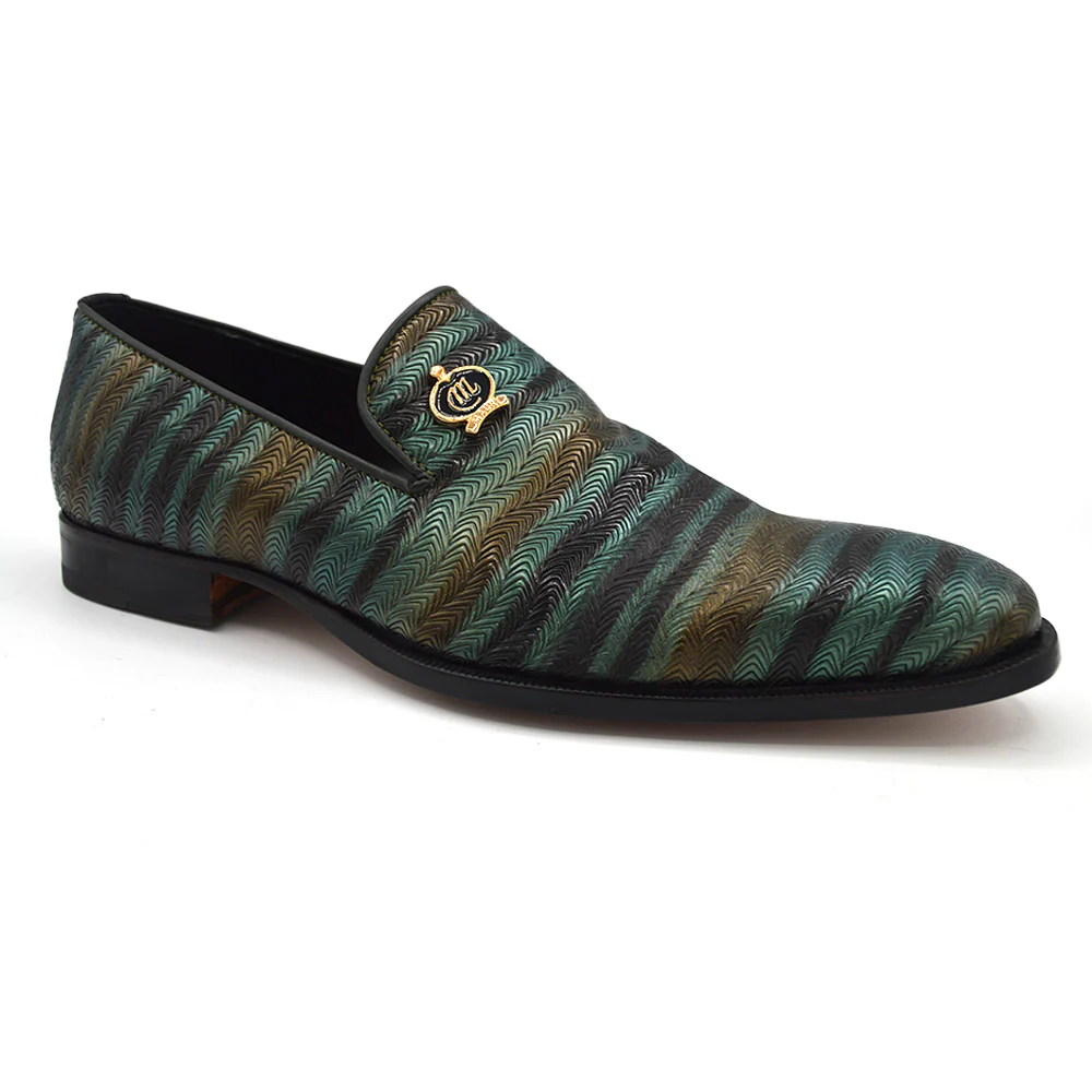 Mauri 4709 Multi Green Fabric Loafer - Image 6