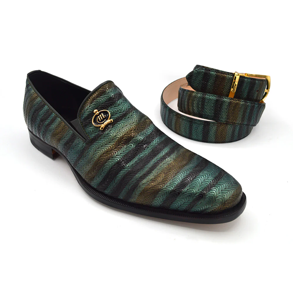 Mauri 4709 Multi Green Fabric Loafer - Image 7