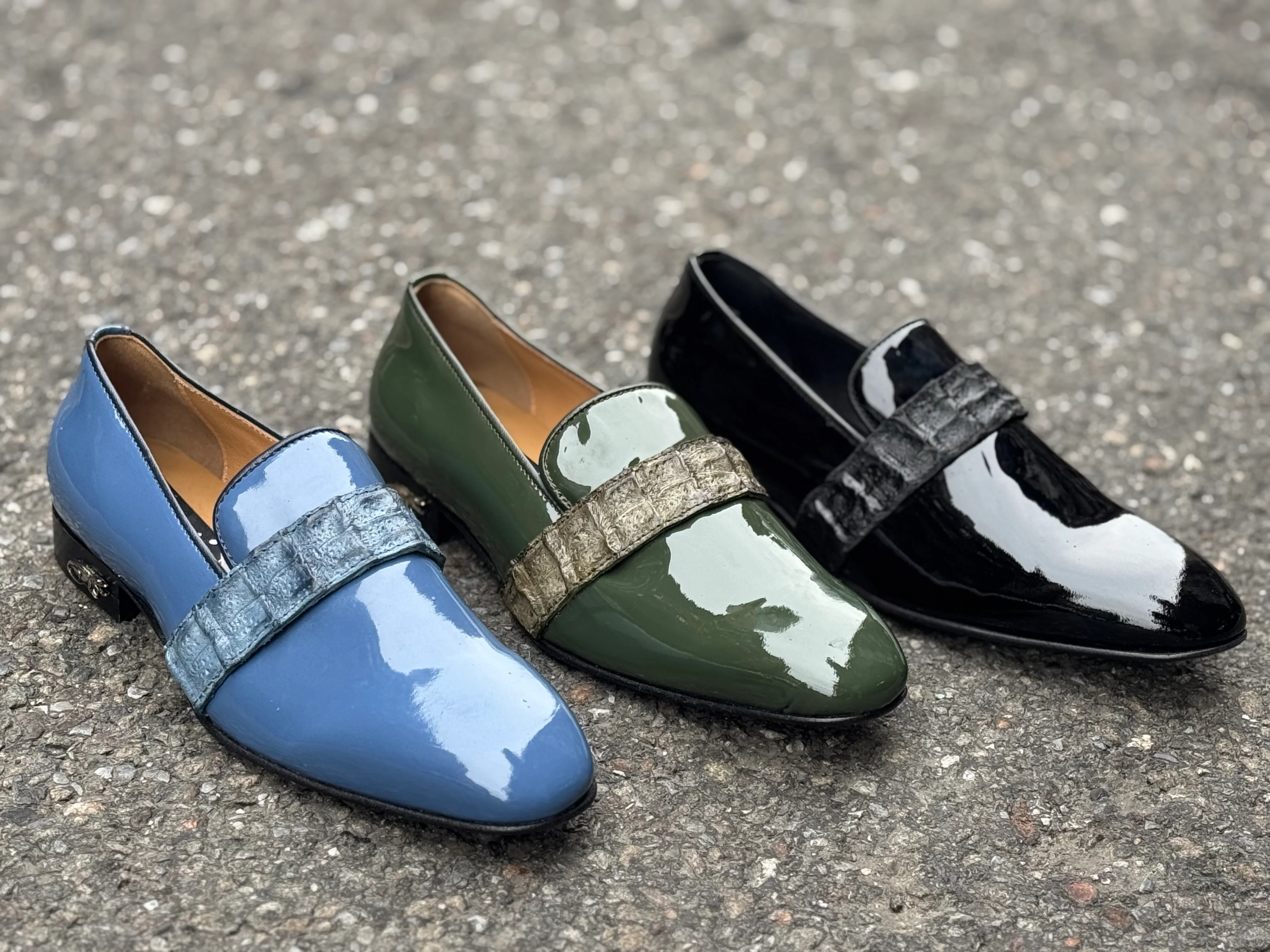 Mauri 4709 Patent Leather and Horn-back Loafer Last Pair - Image 5