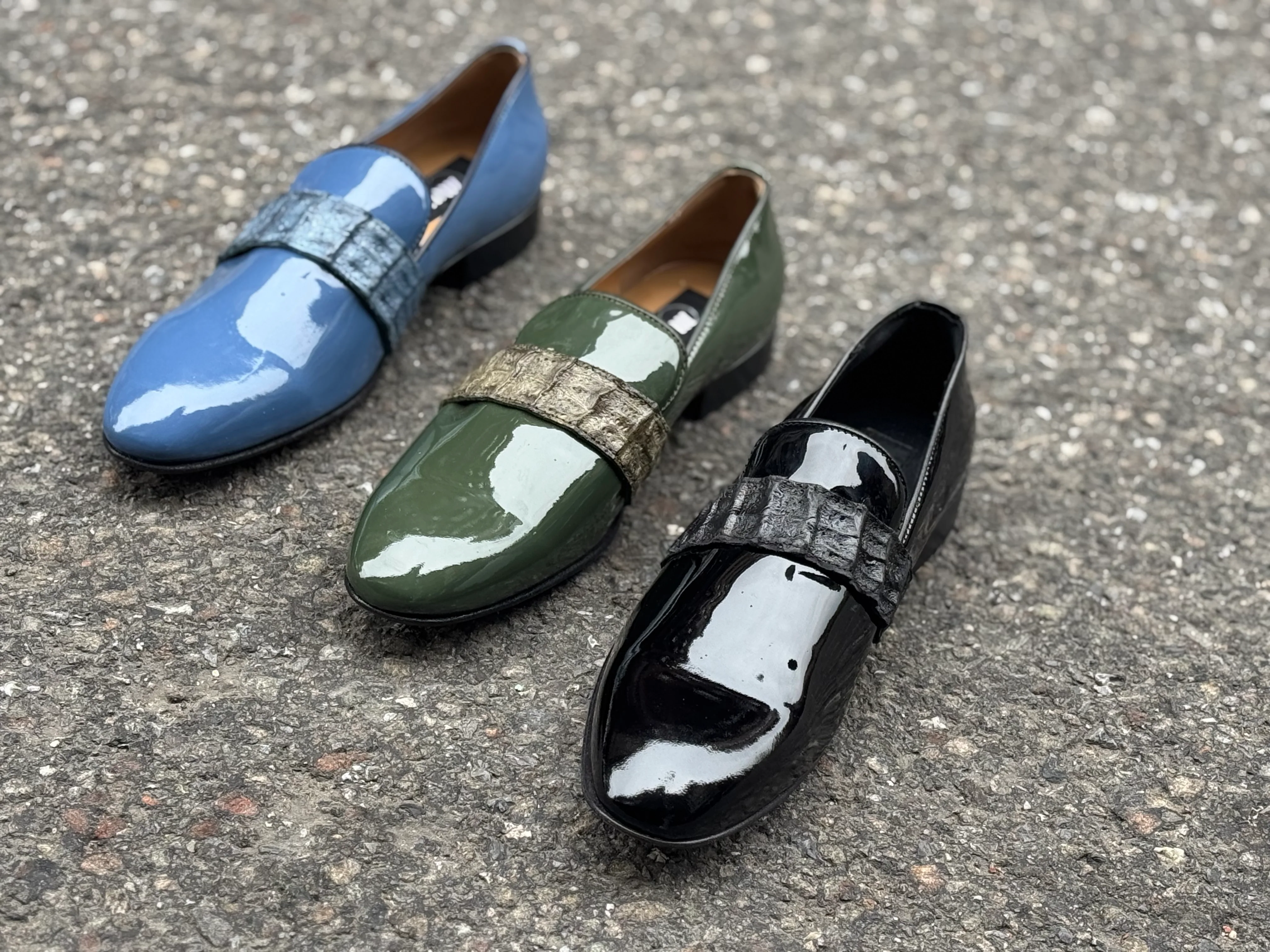 Mauri 4709 Patent Leather and Horn-back Loafer Last Pair - Image 6