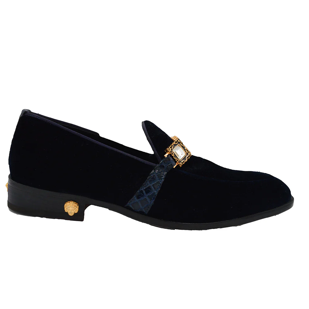Mauri 4940 Velvet Alliagtor Blue Green Loafer