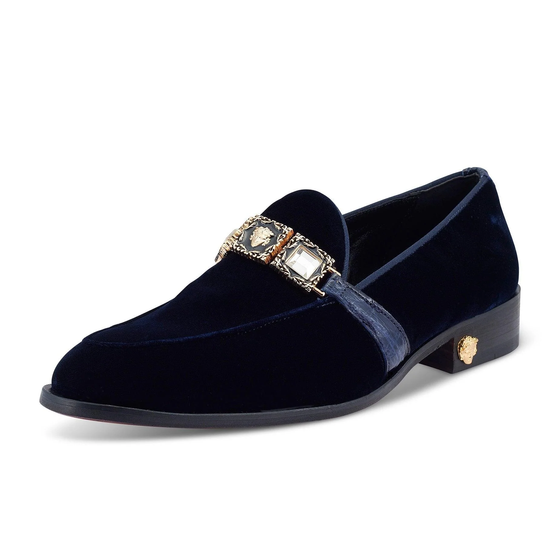 Mauri 4940 Velvet Alliagtor Blue Green Loafer - Image 3