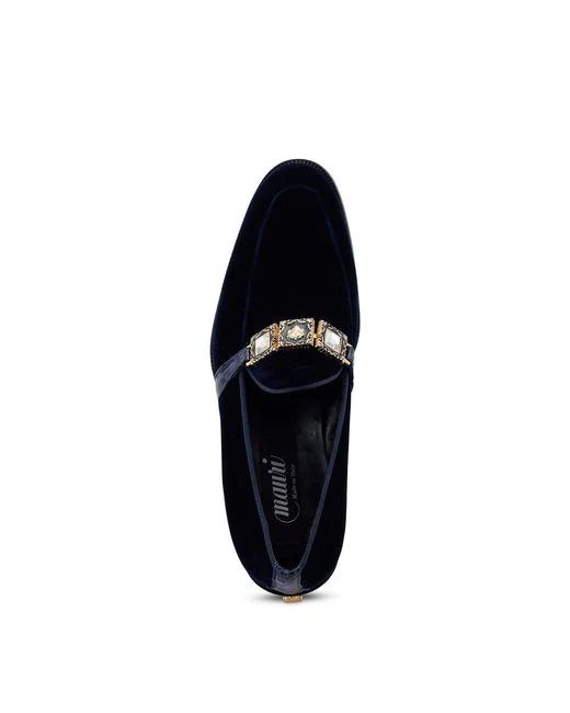 Mauri 4940 Velvet Alliagtor Blue Green Loafer - Image 6