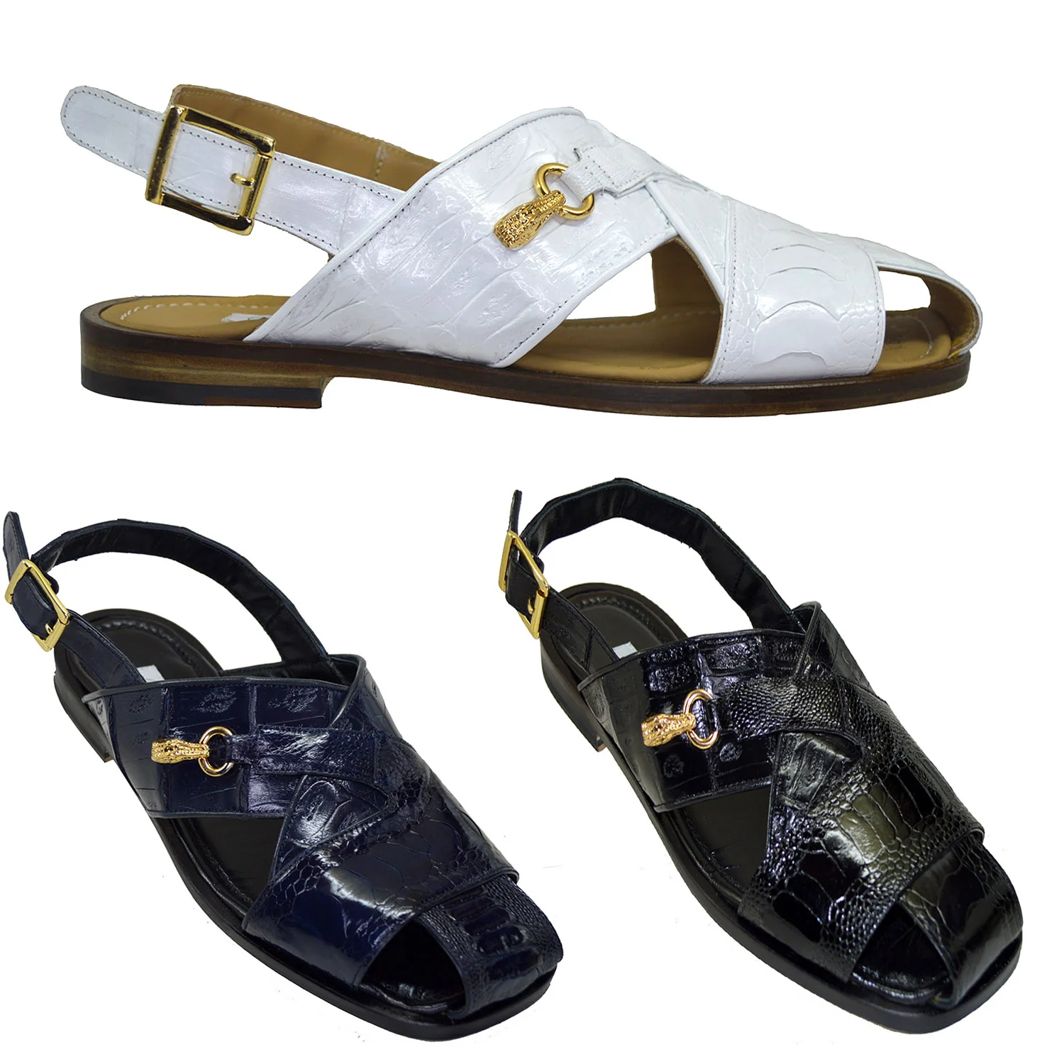 Mauri 5113 Crocodile and Ostrich Leg Sandal - Image 5